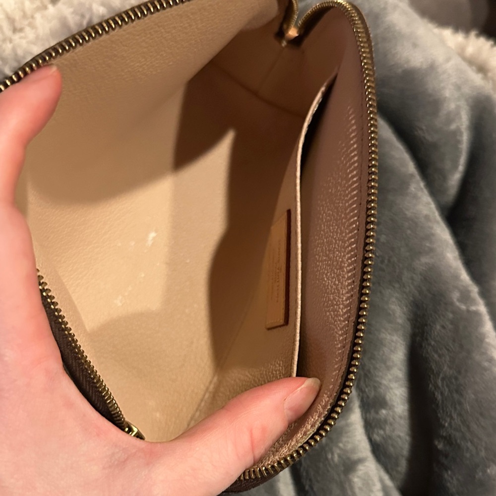 Authentic Louis Vuitton Brown and Tan Monogram Cosmetic Pouch - Picture 5 of 10